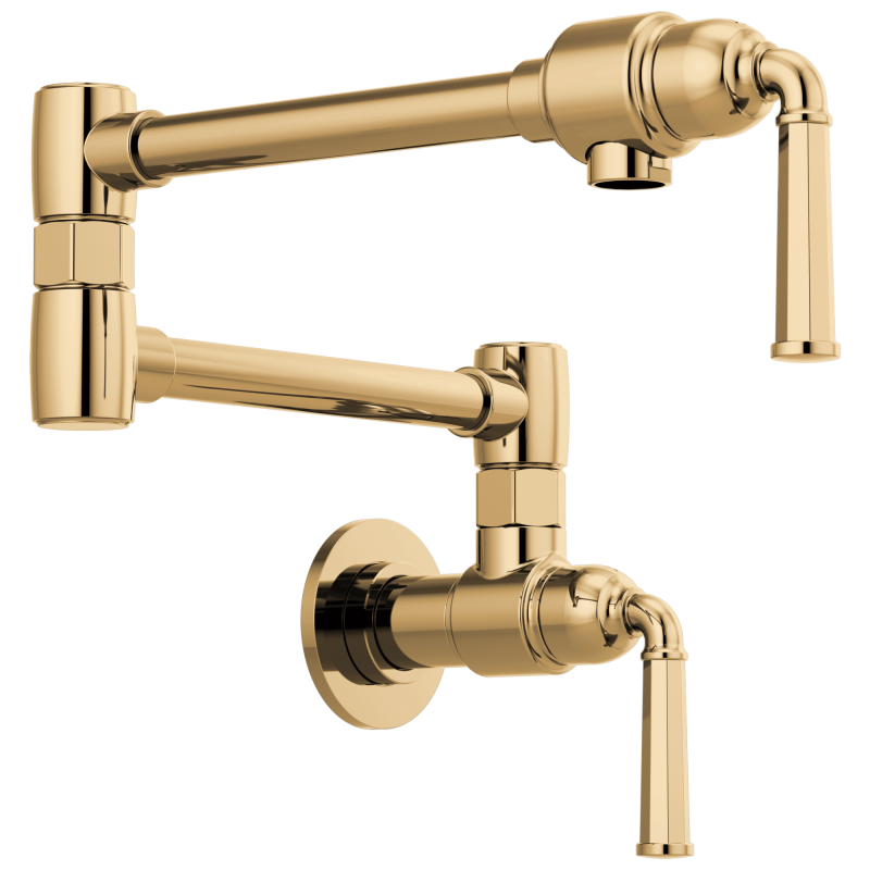 BRIZO Rook Wall Mount Pot Filler — Polished Gold