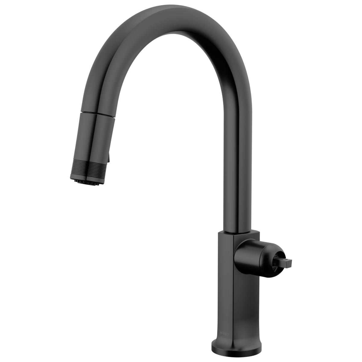 BRIZO Kintsu Pull-Down Faucet with Arc Spout - Less Handle — Matte Black