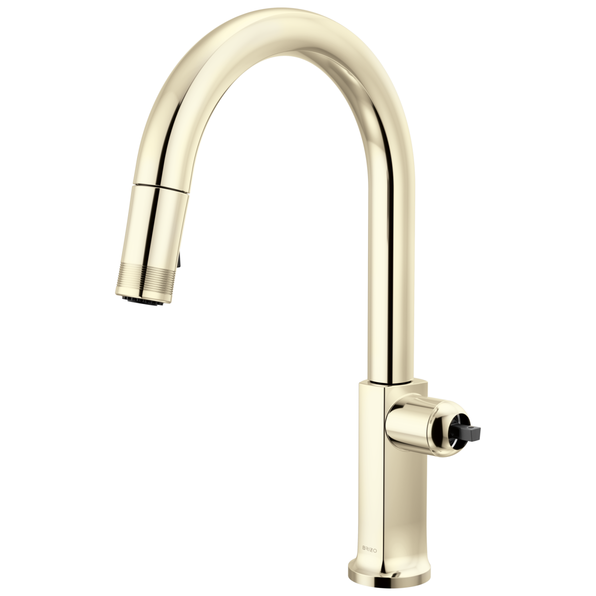 BRIZO Kintsu Pull-Down Faucet with Arc Spout - Less Handle — Lumicoat® Polished Nickel