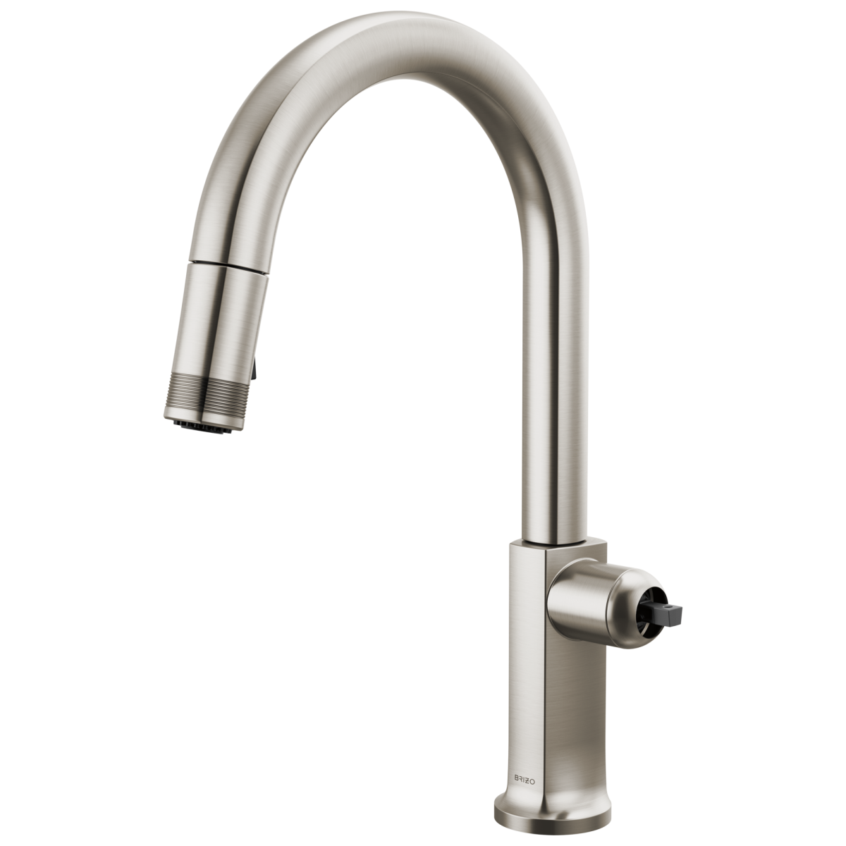BRIZO Kintsu Pull-Down Faucet with Arc Spout - Less Handle — Lumicoat® Stainless