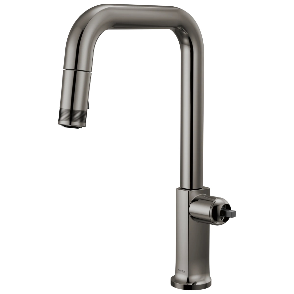 BRIZO Kintsu Pull-Down Faucet with Square Spout - Less Handle — Lumicoat® Black Onyx