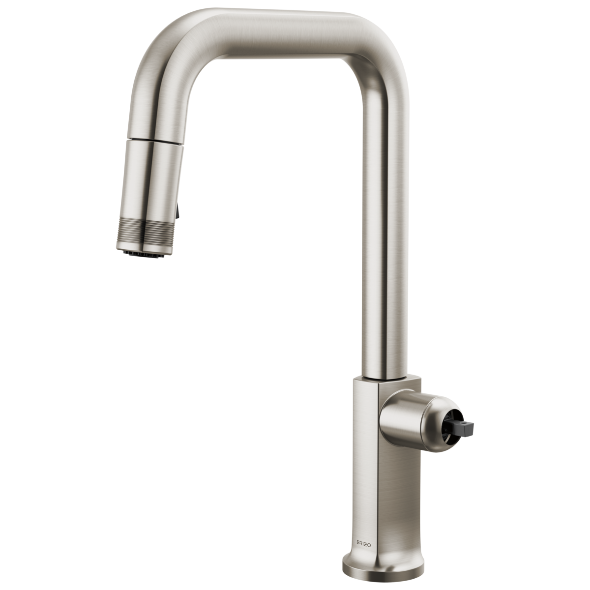 BRIZO Kintsu Pull-Down Faucet with Square Spout - Less Handle — Lumicoat® Stainless