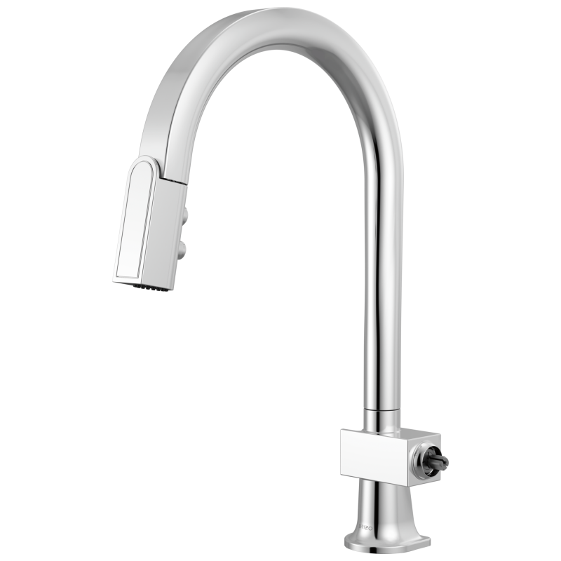 BRIZO Frank Lloyd Wright Pull-Down Kitchen Faucet with Arc Spout - Less Handle — Chrome