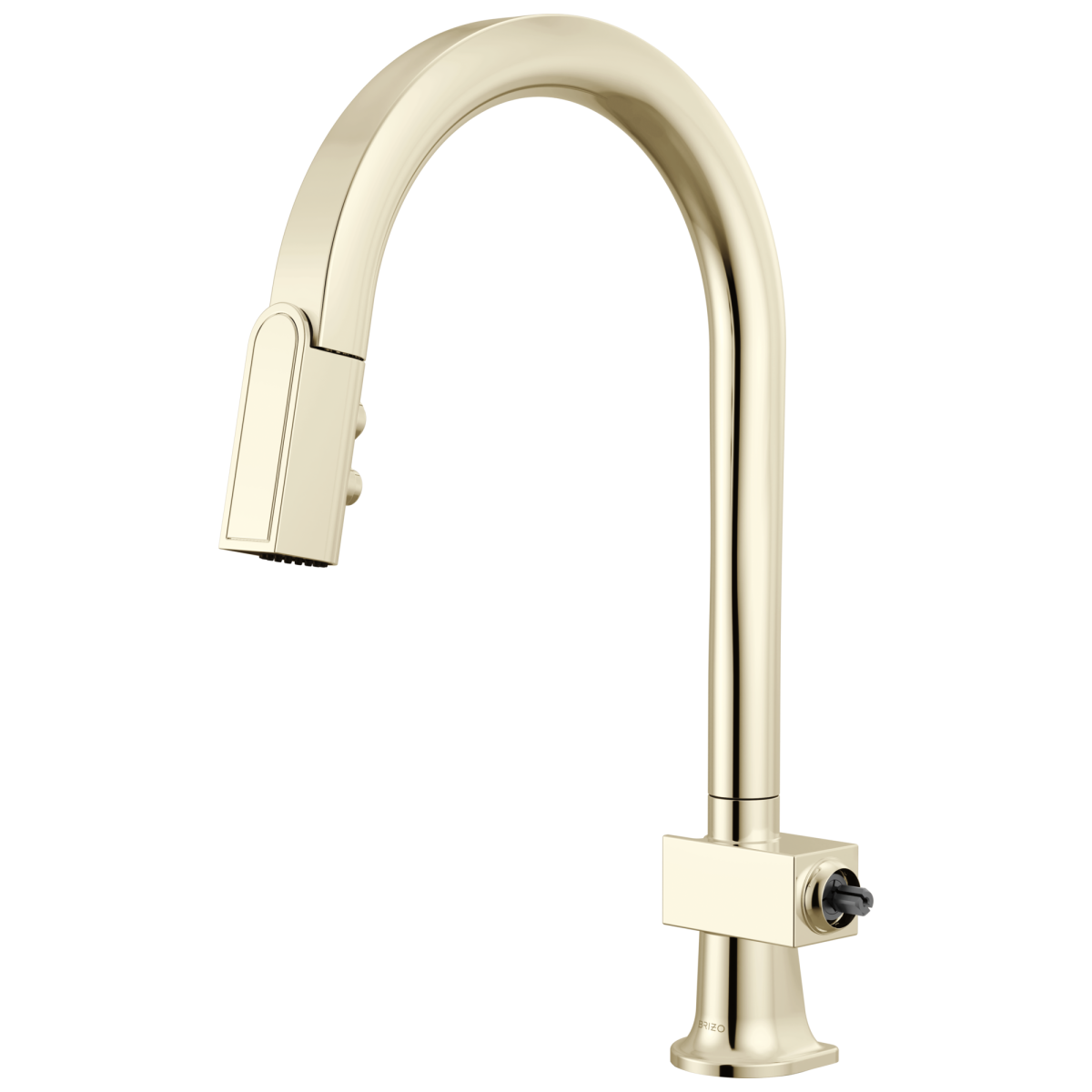 BRIZO Frank Lloyd Wright Pull-Down Kitchen Faucet with Arc Spout - Less Handle — Polished Nickel