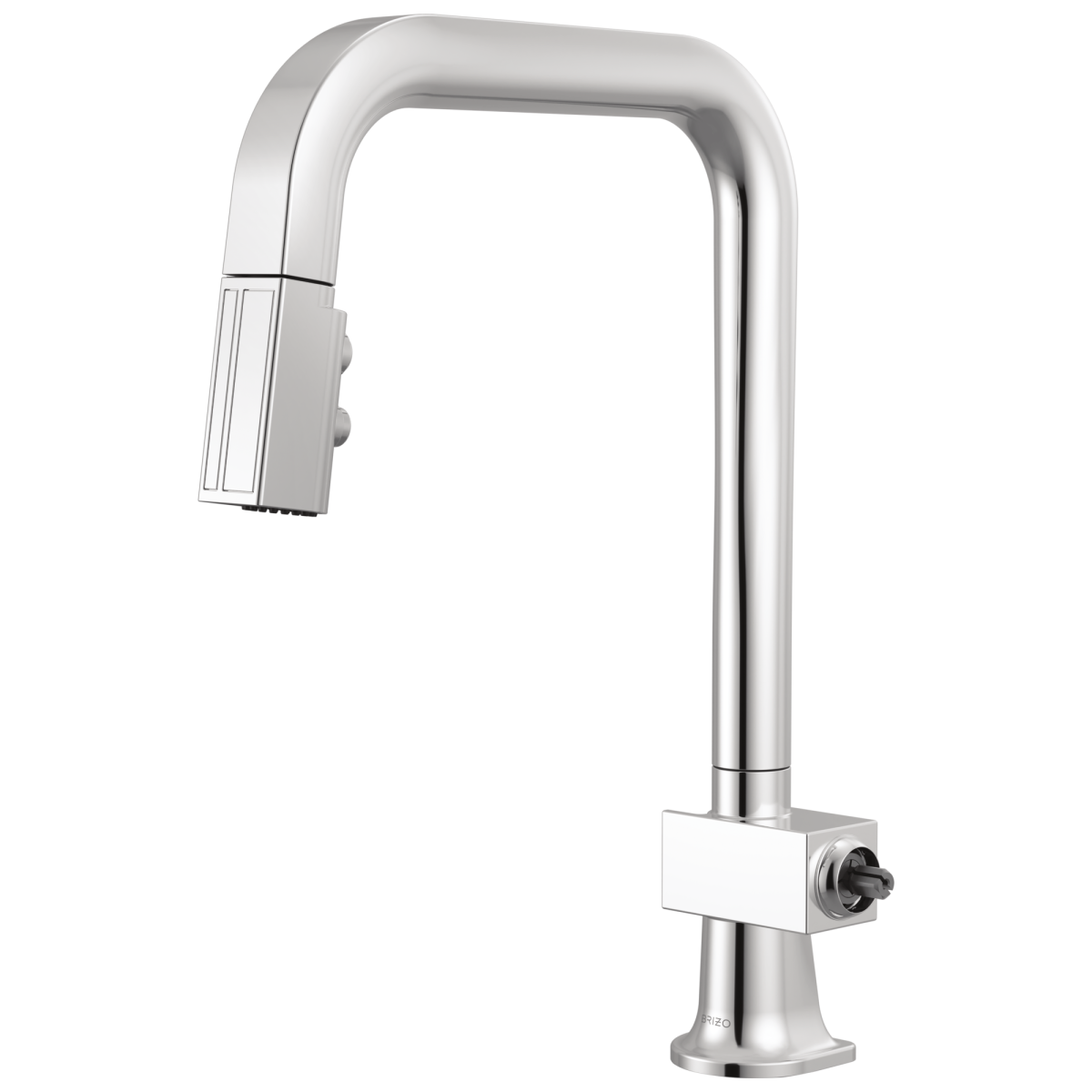 BRIZO Frank Lloyd Wright Pull-Down Kitchen Faucet with Square Spout - Less Handle — Chrome