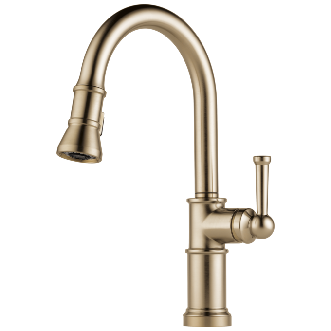 BRIZO Artesso Single Handle Pull-Down Kitchen Faucet — Luxe Gold