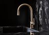 BRIZO Litze Pull-Down Faucet with Arc Spout and Knurled Handle — Luxe Gold
