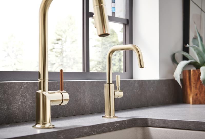 BRIZO Odin Beverage Faucet with Square Spout — Polished Nickel
