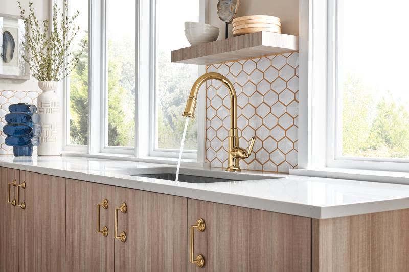 BRIZO Rook Drawer Pull — Luxe Gold