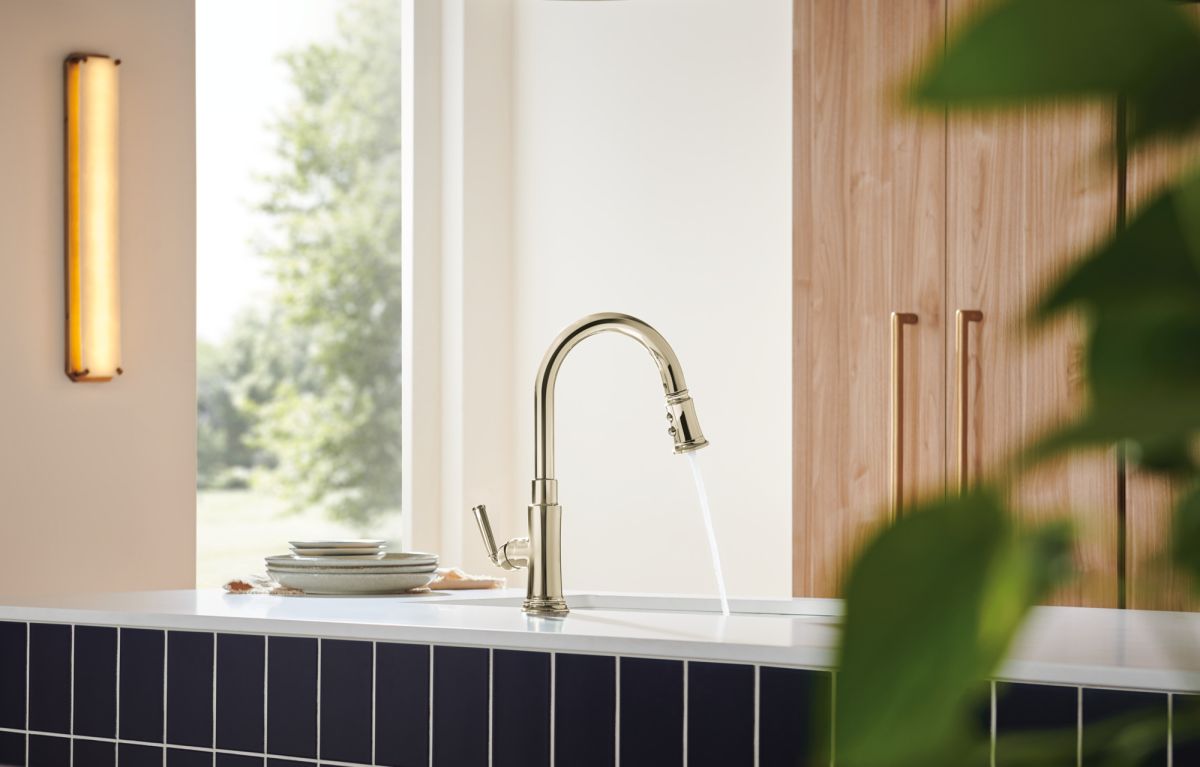BRIZO Rook Pull-Down Faucet — Polished Nickel