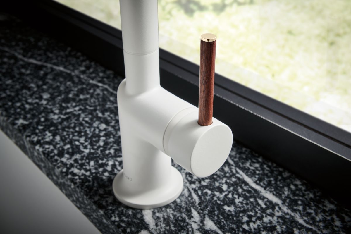 BRIZO Jason Wu for BRIZO Pull-Down Faucet Wood Lever Handle Kit — Matte White / Wood