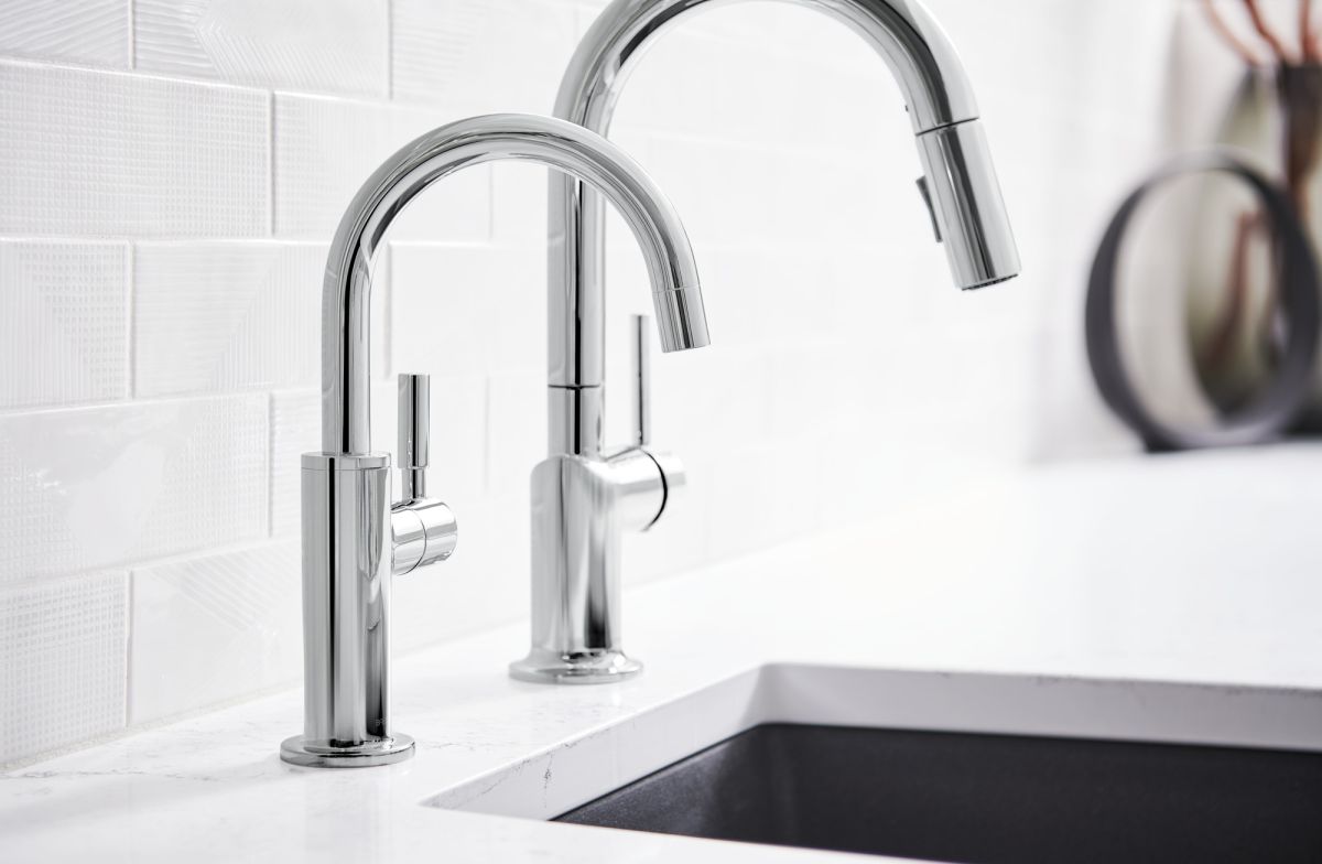 BRIZO Odin Beverage Faucet with Arc Spout — Chrome