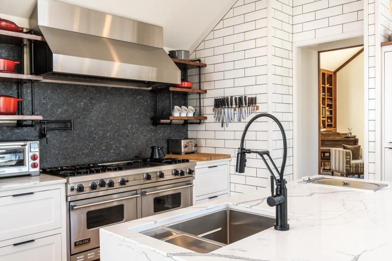 BRIZO European Wall Mount Pot Filler Faucet — Matte Black