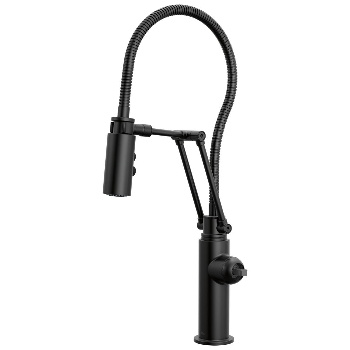 BRIZO Odin Articulating Kitchen Faucet with Finished Hose - Less Handle — Matte Black
