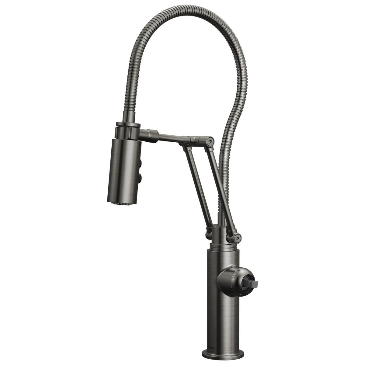 BRIZO Odin Articulating Kitchen Faucet with Finished Hose - Less Handle — Luxe Steel