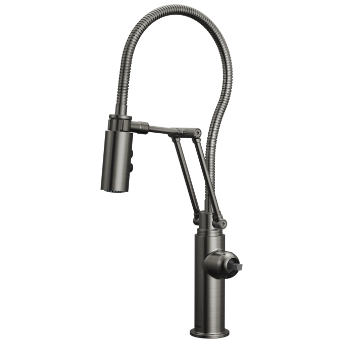 BRIZO Odin Articulating Kitchen Faucet with Finished Hose - Less Handle — Luxe Steel