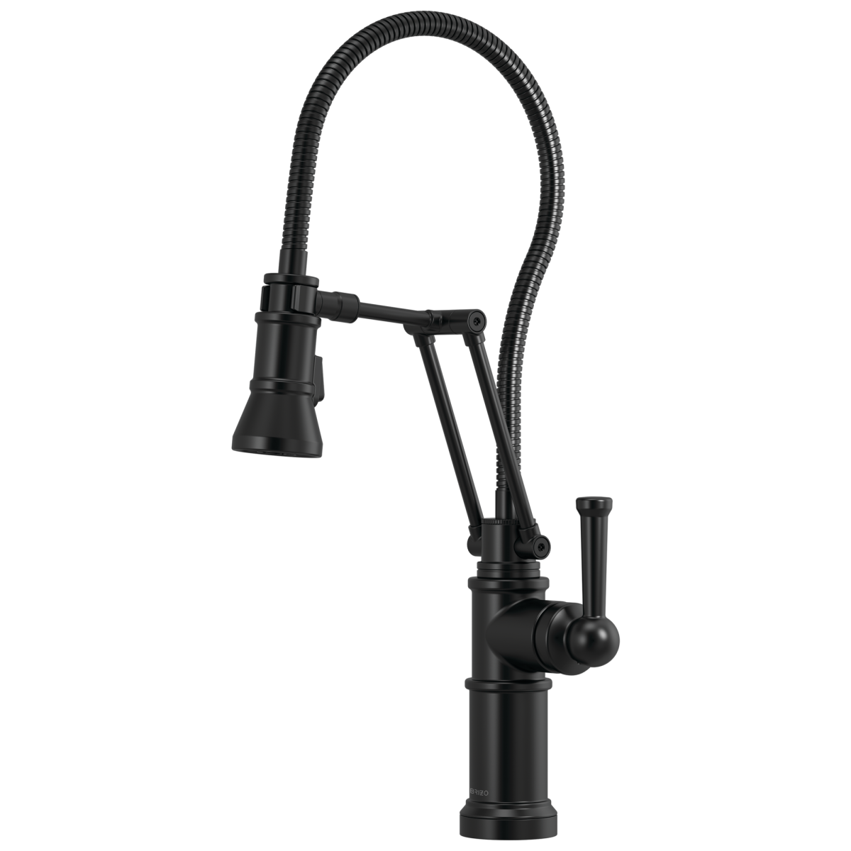 BRIZO Artesso Articulating Faucet With Finished Hose — Matte Black