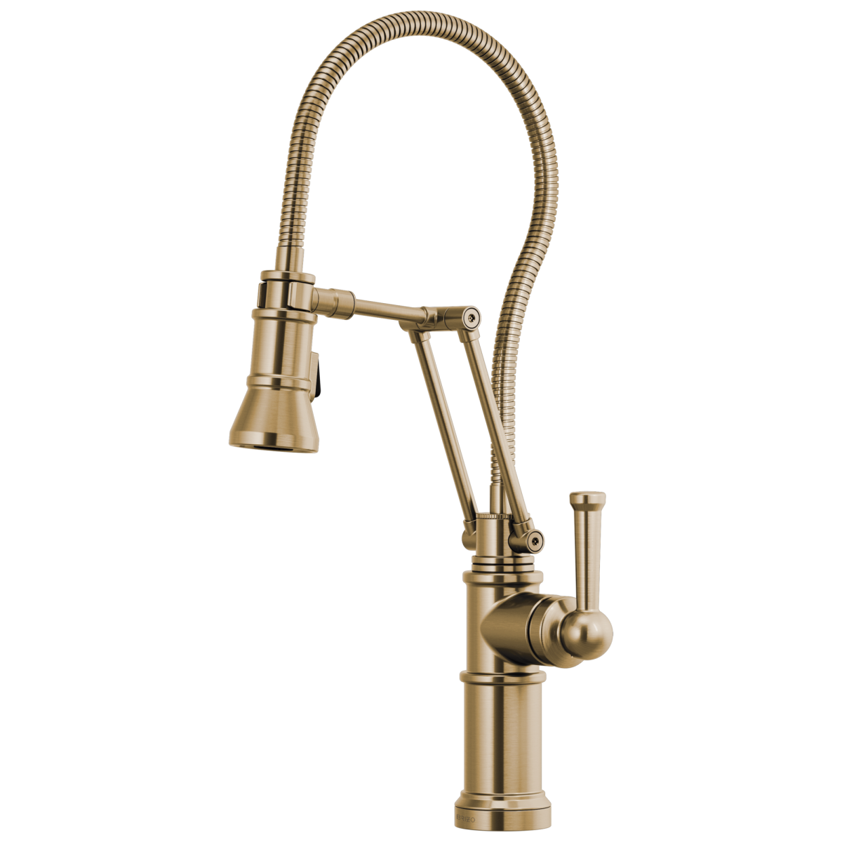 BRIZO Artesso Articulating Faucet With Finished Hose — Luxe Gold