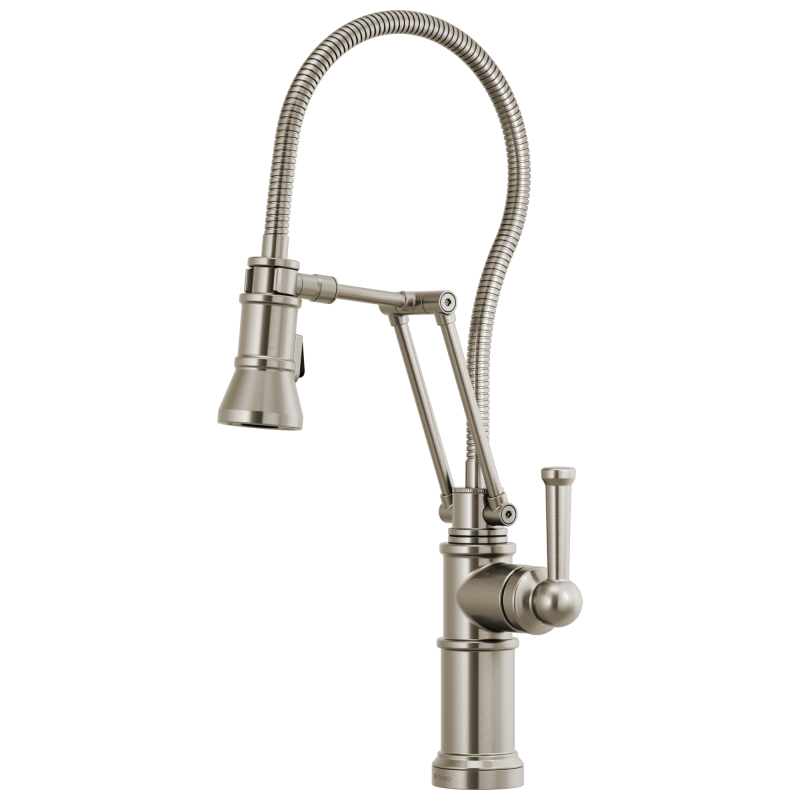 BRIZO Artesso Articulating Faucet With Finished Hose — Stainless