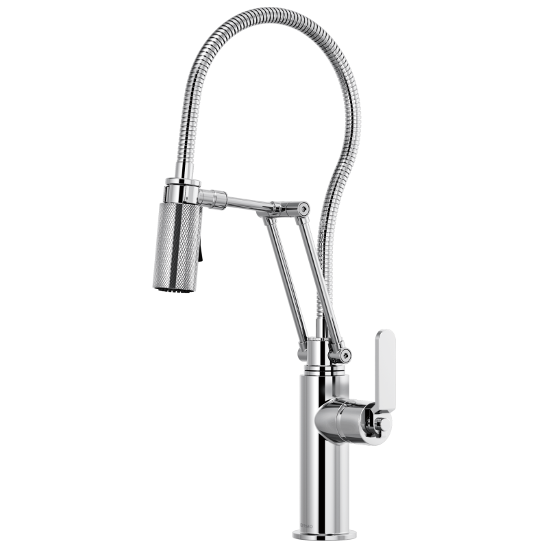 BRIZO Litze Articulating Faucet With Finished Hose — Chrome