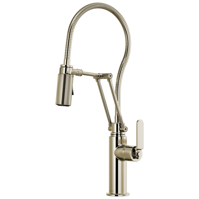 BRIZO Litze Articulating Faucet With Finished Hose — Polished Nickel