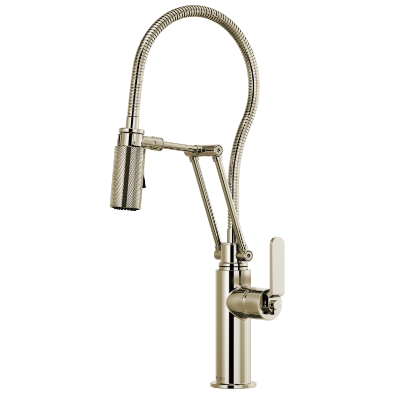 BRIZO Litze Articulating Faucet With Finished Hose — Polished Nickel