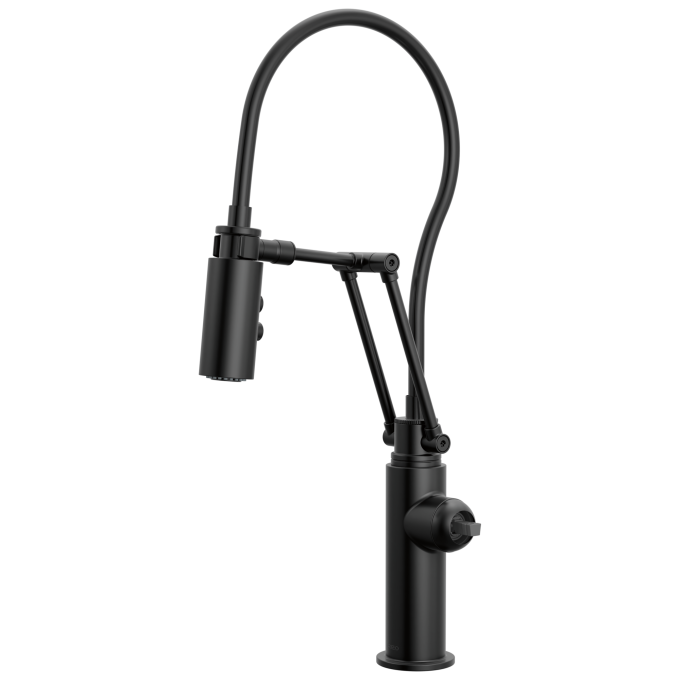 BRIZO Odin Articulating Kitchen Faucet - Less Handle — Matte Black