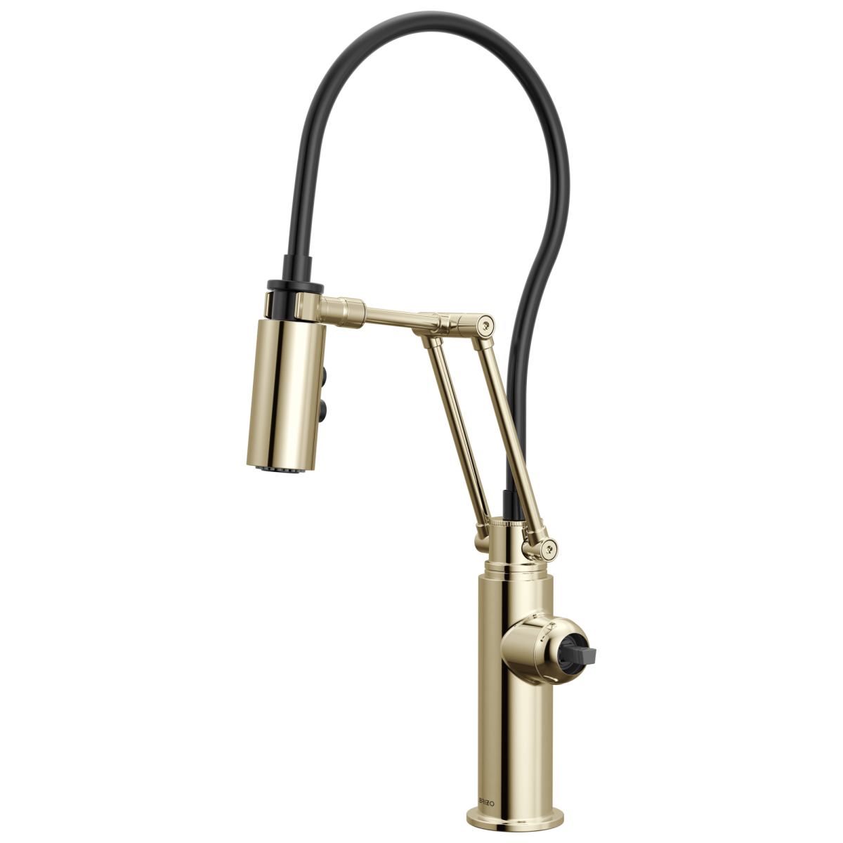 BRIZO Odin Articulating Kitchen Faucet - Less Handle — Polished Nickel