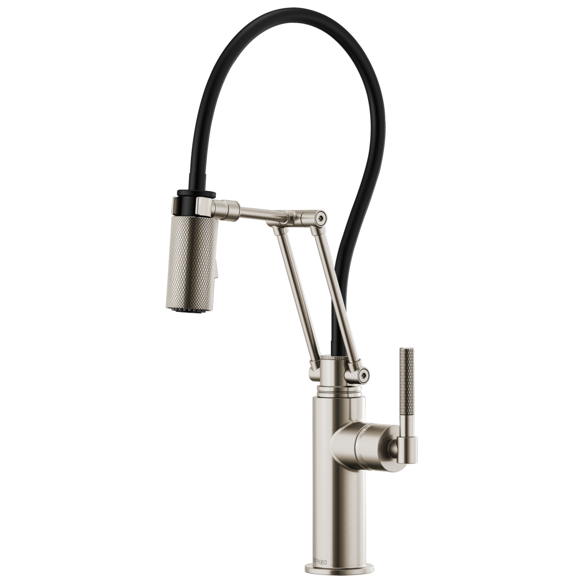 BRIZO Litze Articulating Faucet with Knurled Handle — Stainless