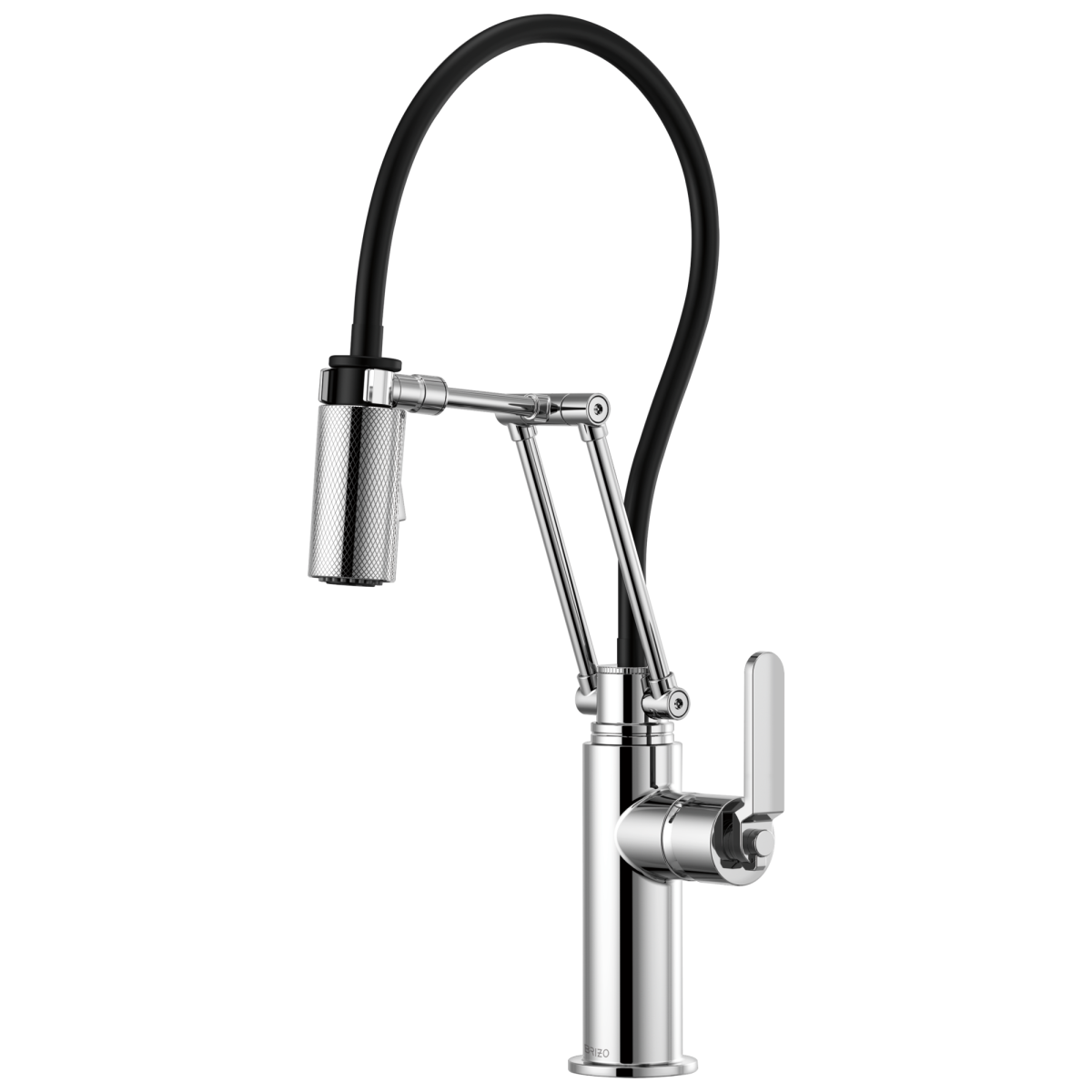 BRIZO Litze Articulating Faucet with Industrial Handle — Chrome