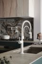 BRIZO Jason Wu for BRIZO Pull-Down Faucet Metal Lever Handle Kit — Matte White