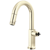BRIZO Kintsu Pull-Down Prep Faucet with Arc Spout - Less Handle — Lumicoat® Polished Nickel