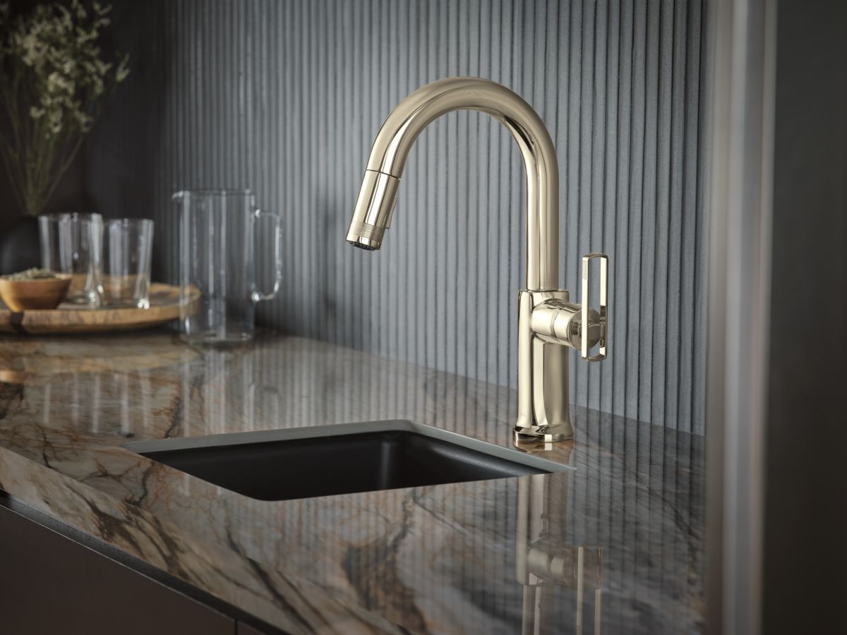 BRIZO Kintsu Pull-Down Faucet Knob Handle Kit — Lumicoat® Polished Nickel