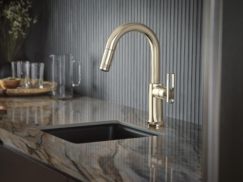 BRIZO Kintsu Pull-Down Faucet Knob Handle Kit — Lumicoat® Polished Nickel