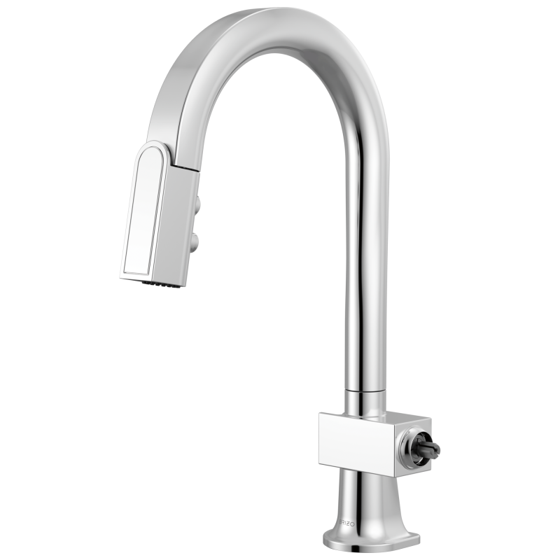 BRIZO Frank Lloyd Wright Pull-Down Prep Faucet with Arc Spout - Less Handle — Chrome
