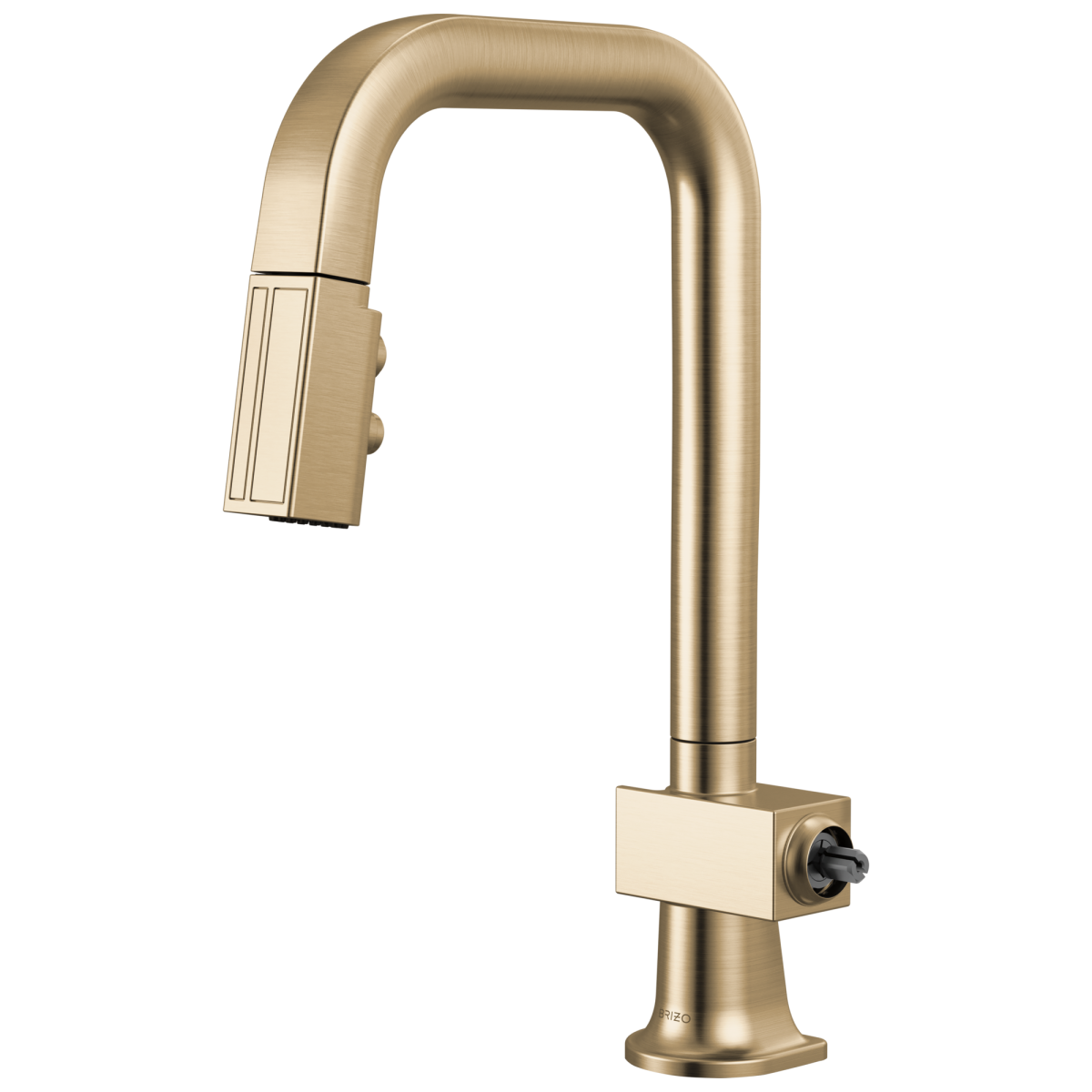 BRIZO Frank Lloyd Wright Pull-Down Prep Faucet with Square Spout - Less Handle — Luxe Gold