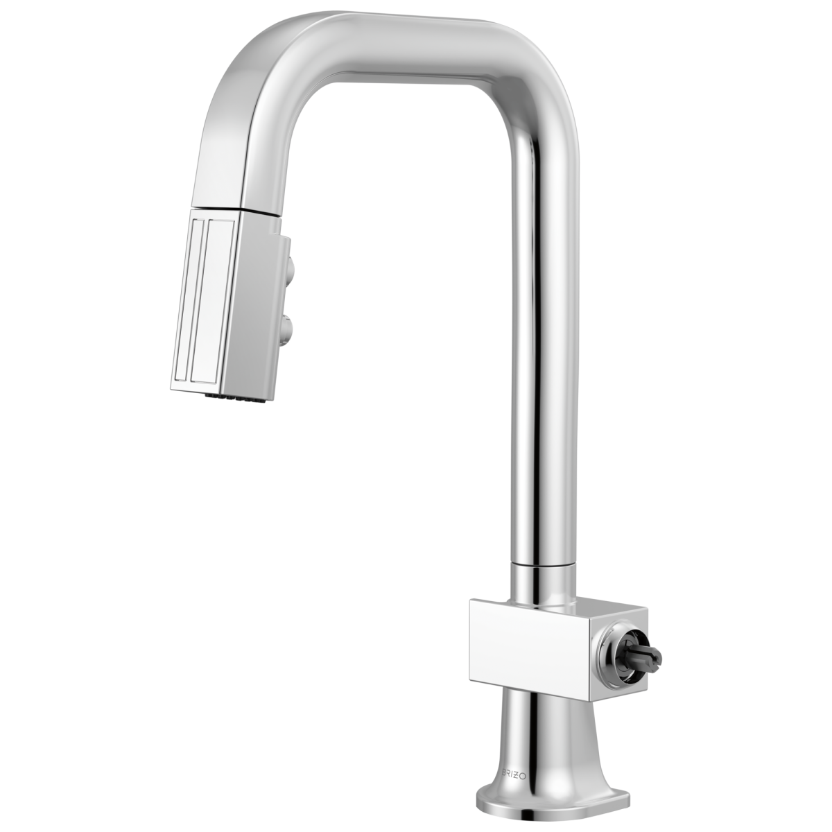 BRIZO Frank Lloyd Wright Pull-Down Prep Faucet with Square Spout - Less Handle — Chrome