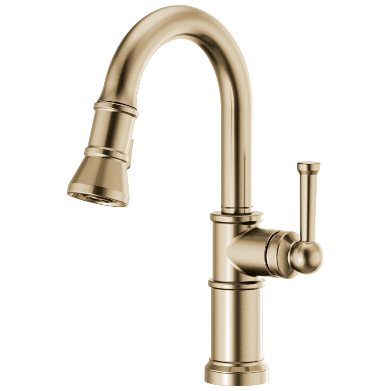 BRIZO Artesso Pull-Down Prep Faucet — Luxe Gold