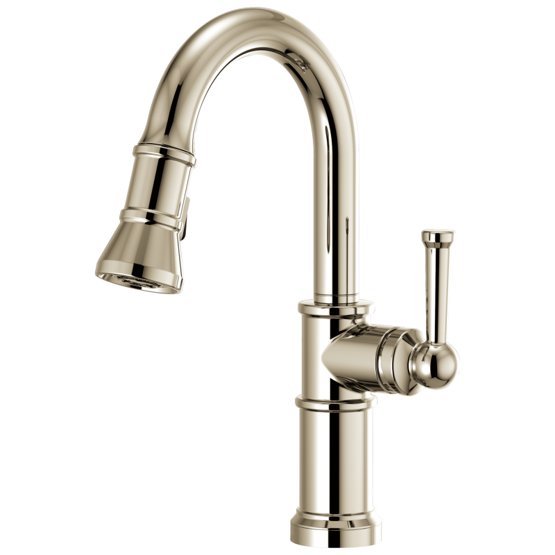 BRIZO Artesso Pull-Down Prep Faucet — Polished Nickel