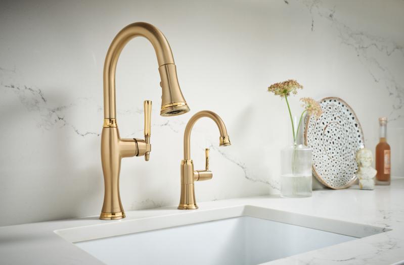 BRIZO Tulham Instant Hot Faucet — Luxe Gold / Polished Gold