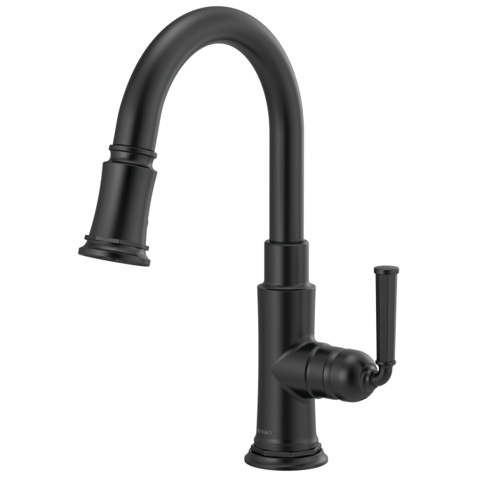BRIZO Rook Pull-Down Prep Faucet — Matte Black