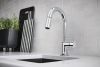 BRIZO Odin Pull-Down Prep Faucet with Arc Spout - Less Handle — Chrome