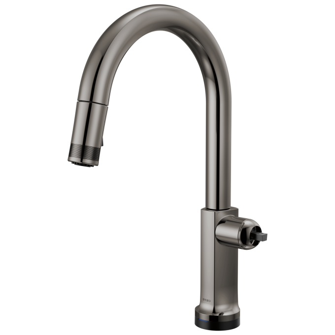 BRIZO Kintsu SmartTouch Pull-Down Faucet with Arc Spout - Less Handle — Lumicoat® Black Onyx