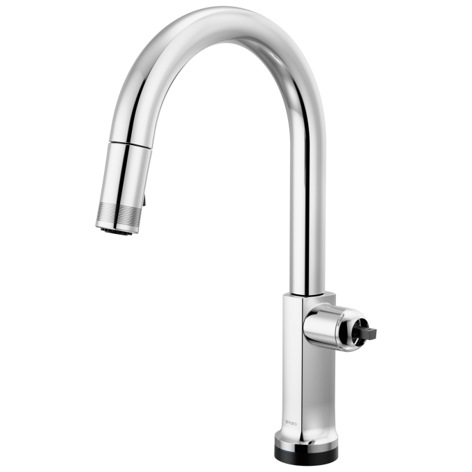 BRIZO Kintsu SmartTouch Pull-Down Faucet with Arc Spout - Less Handle — Lumicoat® Chrome