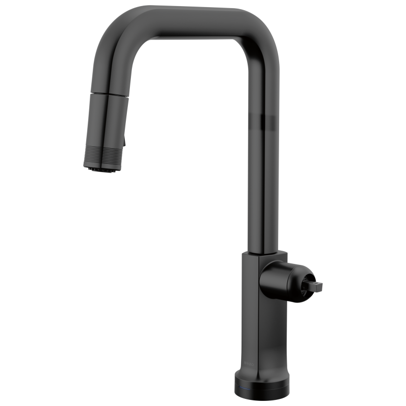 BRIZO Kintsu SmartTouch Pull-Down Faucet with Square Spout - Less Handle — Matte Black