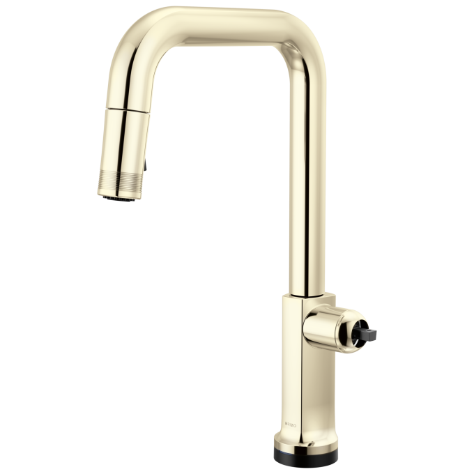 BRIZO Kintsu SmartTouch Pull-Down Faucet with Square Spout - Less Handle — Lumicoat® Polished Nickel