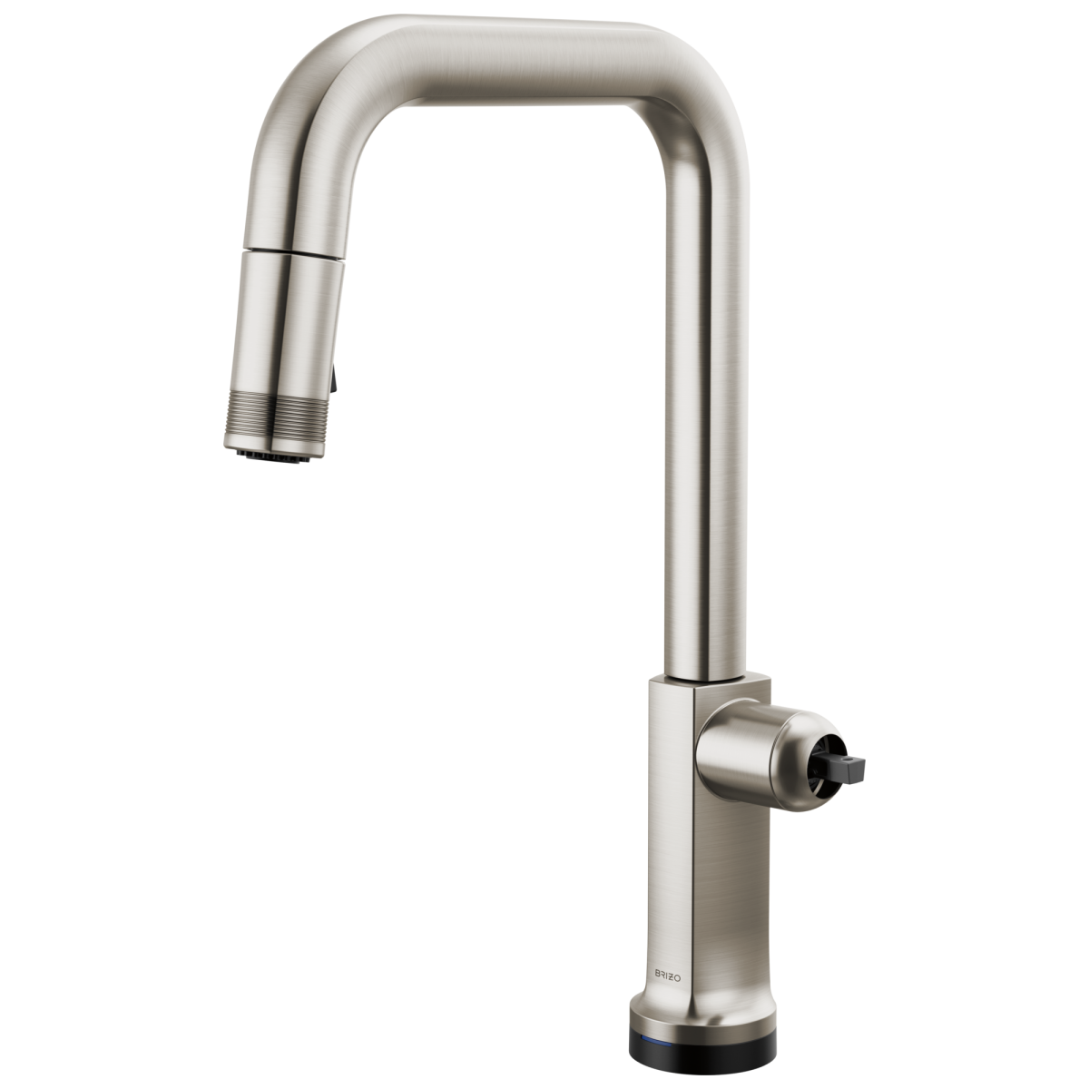 BRIZO Kintsu SmartTouch Pull-Down Faucet with Square Spout - Less Handle — Lumicoat® Stainless