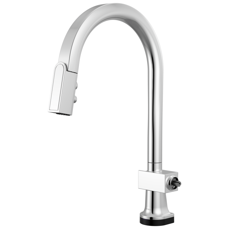 BRIZO Frank Lloyd Wright SmartTouch Pull-Down Kitchen Faucet with Arc Spout - Less Handle — Chrome
