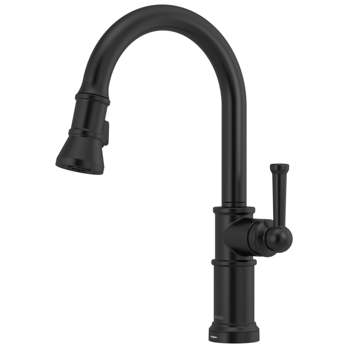 BRIZO Artesso Single Handle Pull-Down Kitchen Faucet with SmartTouch(R) Technology — Matte Black