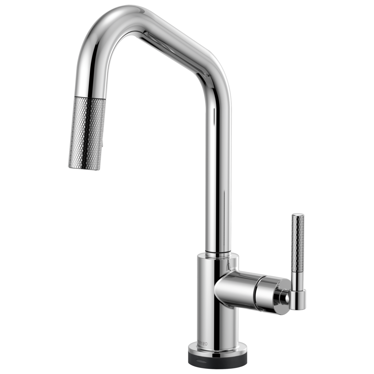 BRIZO Litze SmartTouch Pull-Down Kitchen Faucet with Angled Spout and Knurled Handle — Chrome